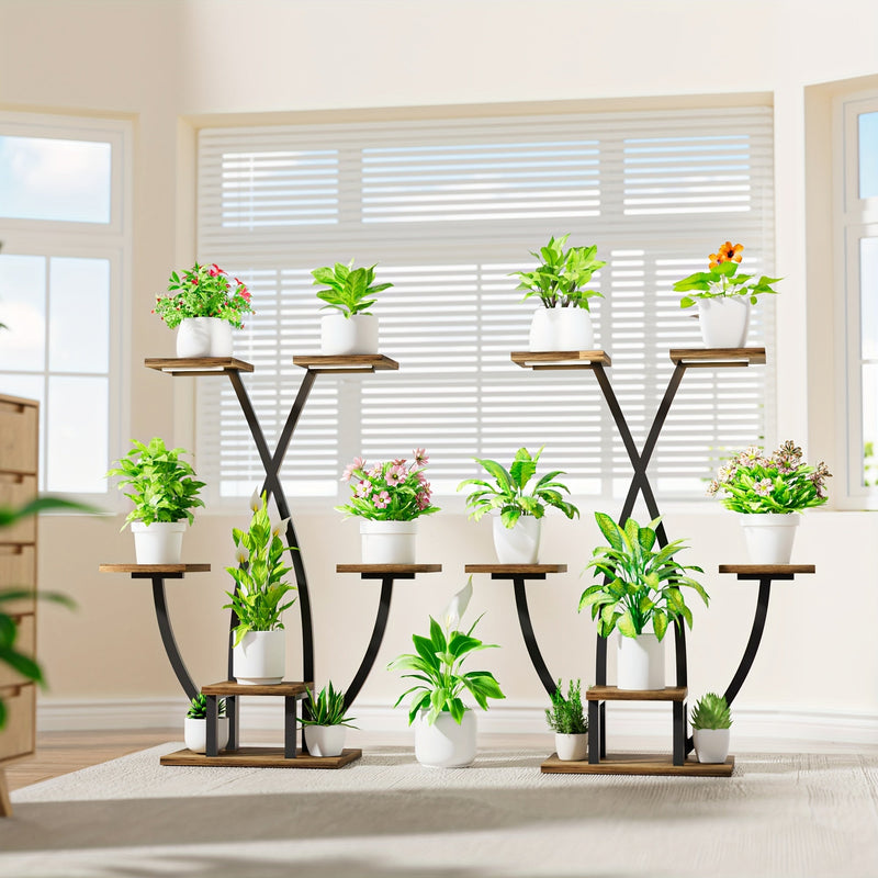 Suporte para plantas de interior com 2 peças e luzes de cultivo