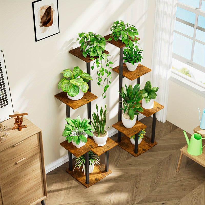 2 peças de suportes de plantas com luz LED de 5 níveis