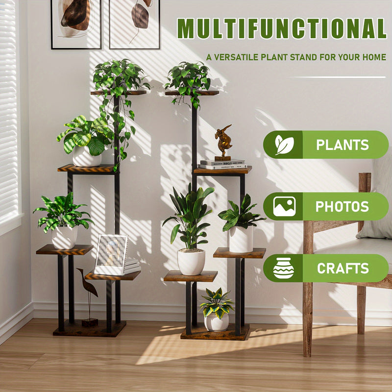 2 peças de suportes de plantas com luz LED de 5 níveis