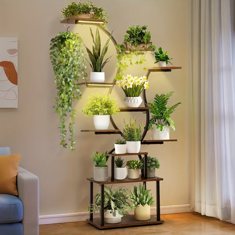 Suporte para plantas de interior com luz de crescimento